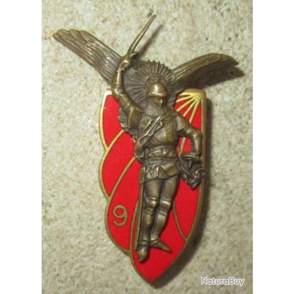 9� R�giment de Chasseurs Para, �mail, dos lisse, pastille A.B.