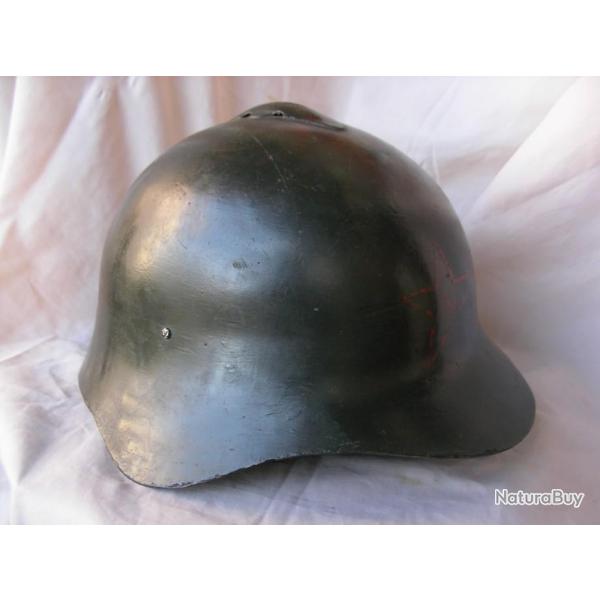 WW2 RUSSIE CASQUE RUSSE MILITAIRE " SSH36 " AVEC COIFFE ET JUGULAIRE