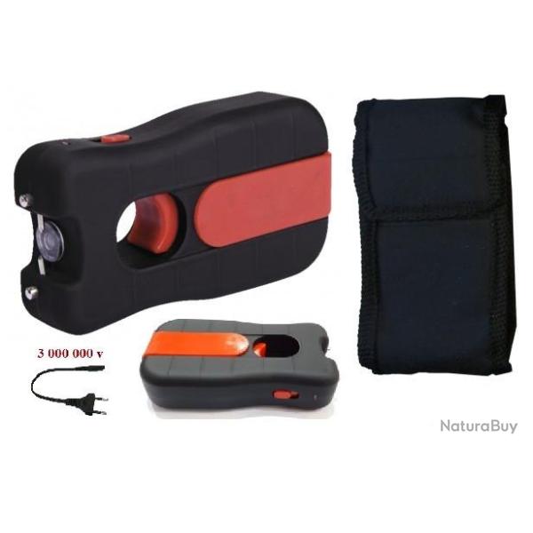 Shocker lectrique de 3 000 000 Volts  Ergonomique avec Lampe Led (Type Taser)