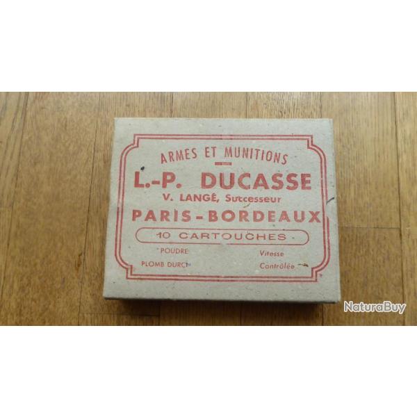 REF 24 - BO�TE ANCIENNES CARTOUCHES CHASSE CAL 12 - plomb n� 7  - DUCASSE  - BORDEAUX