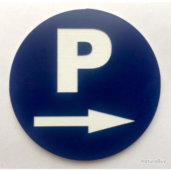 panneau PARKING + flche  droite  300 mm