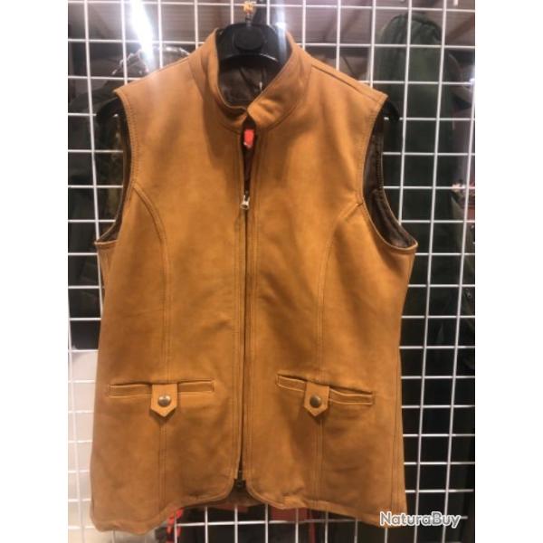 Gilet  sans manche club Interchasse  couleur caramel