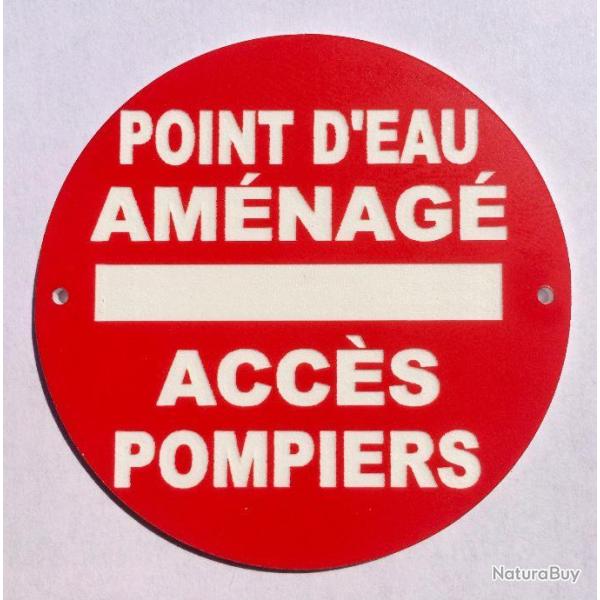 panneau POINT D'EAU AM�NAG� POMPIERS � 300 mm signal�tique