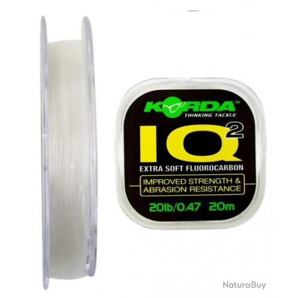 IQ EXTRA SOFT FLUOROCARBON HOOKLINK KORDA 20lbs