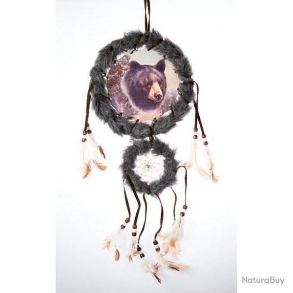 Capteur de r�ve attrape r�ve Ours avec fourrure