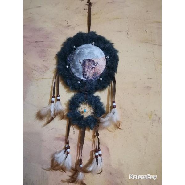 capteur de r�ve bison fourrure