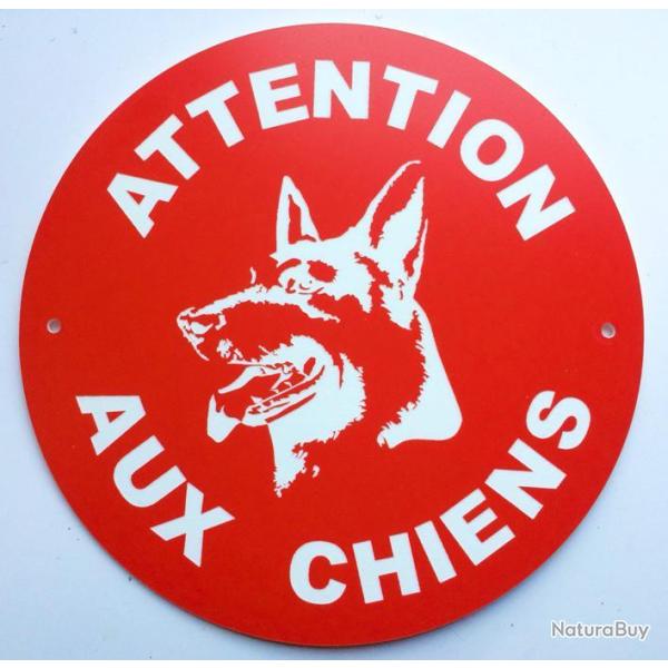 panneau ATTENTION AUX CHIENS  � 300 mm