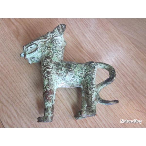 BENIN   ANIMALIER  LEOPARD  BRONZE