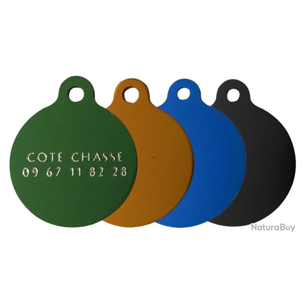 M�dailles rondes grav�es color�es 2.5 cm-Orange