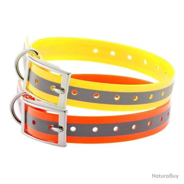 Collier pour chien Country Fluo r�fl�chissant - 2.5 x 60 cm Orange - Orange