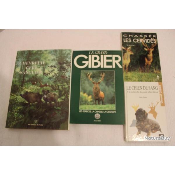 Lot 4 ouvrages grand gibier