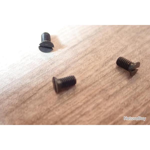 Lot 3 vis avec t�te. N� 17. Pi�ces d�tach�es dioptre WF Suisse Pour armuriers. Diopter Ersatzteile