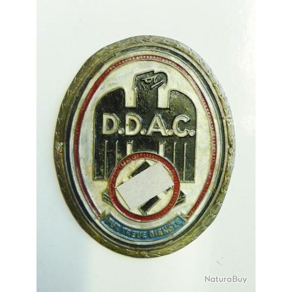 PLAQUE DDAC - FUR TREUE DIENSTE - ALLEMAGNE WW2