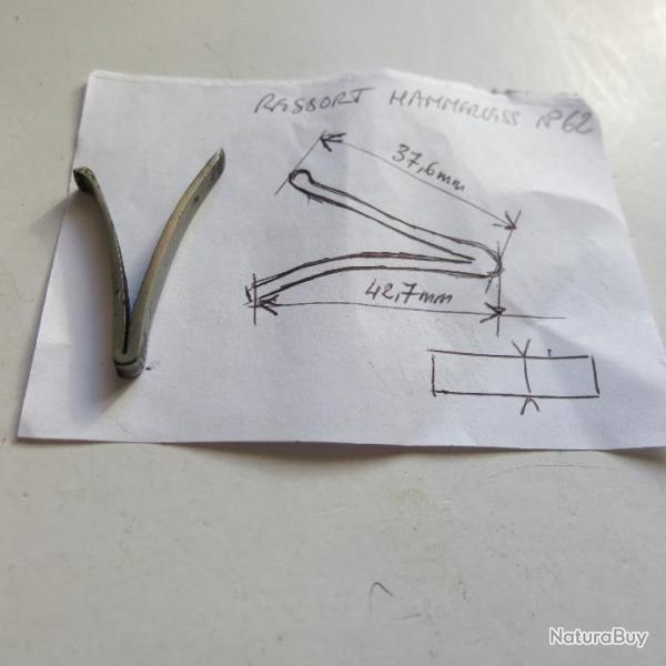 VENDU PAR CUIRASSIER11 RESSORT N� 62 POUR FUSILS HAMMERLESS ET AUTRES