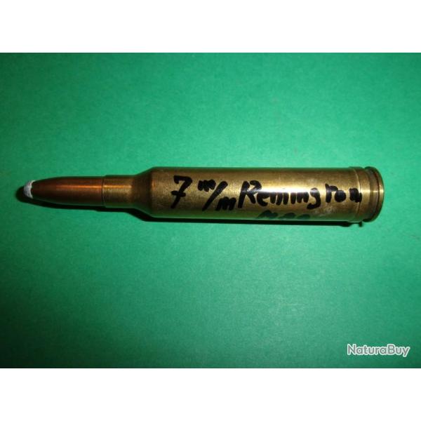 1 cartouche 7 m/m Remington Mag  Winchester super demi-blind�e