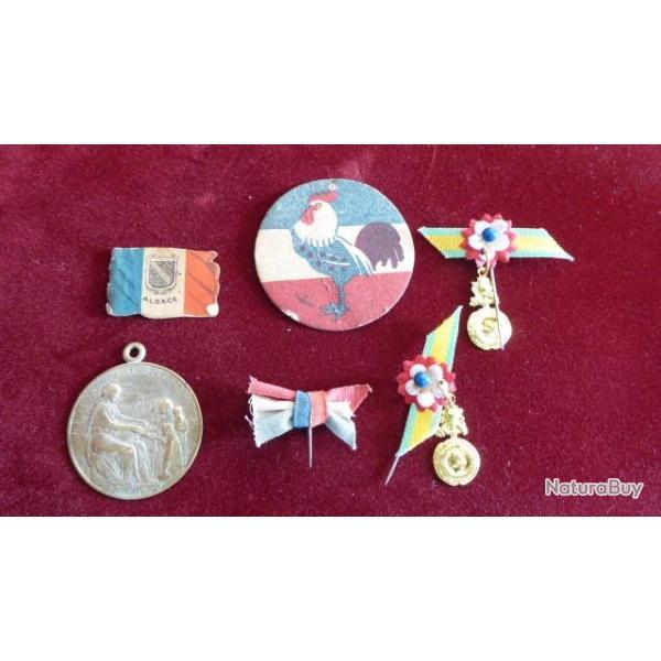 JOURNEE DU POILU WW1 EPINGLETTES MEDAILLE MILITAIRE LOT 1