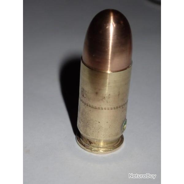 Cartouche neutralis�e - 45 ACP de 1942 laiton - Ogive blind� nez rond - diff�rents marquages