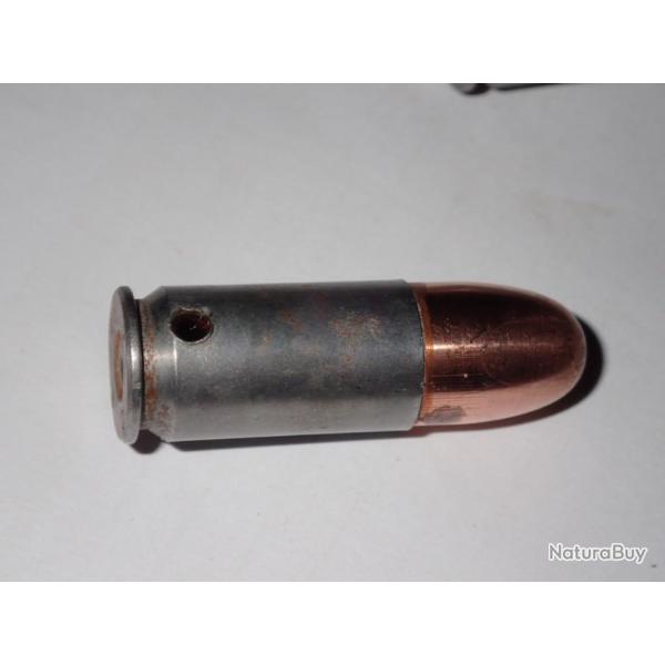 Cartouche neutralis�e - 45 ACP de 1943 acier - Ogive blind� nez rond -  EC et ECS