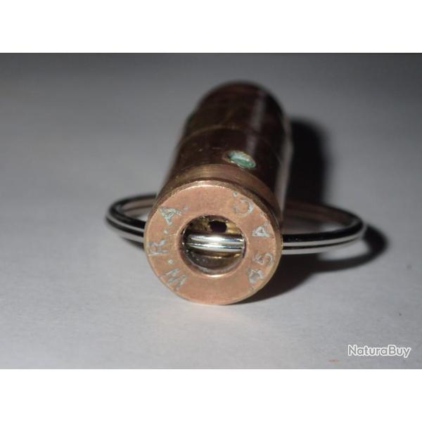 Porte cl� - Cartouche - 45 ACP - Ogive blind� nez rond - WW2 - 1942