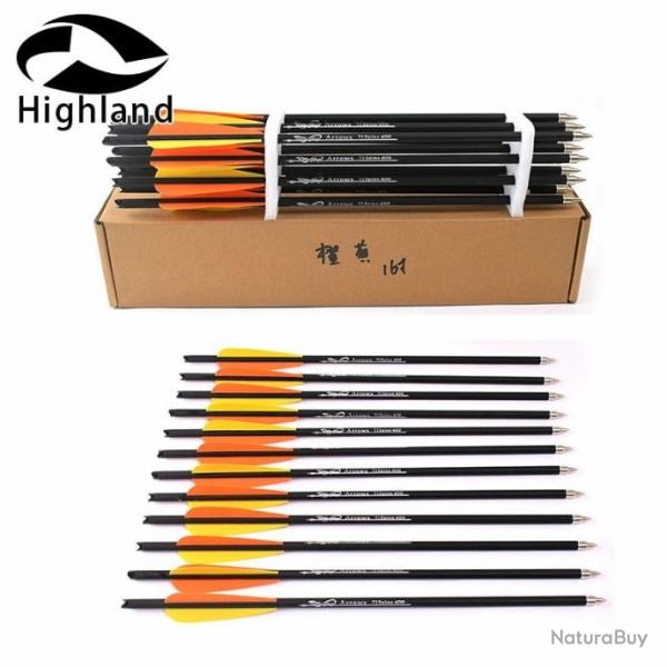 12 fl�ches Carbones 40 cm pour la chasse ou le Tir a L'arc Couleur Orange LIVRAISON GRATUITE !!!