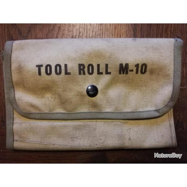 pochette trousse TOOL ROLLER M10 pour outils de nettoyage de mitrailleuse BROWNING 30 US ( original
