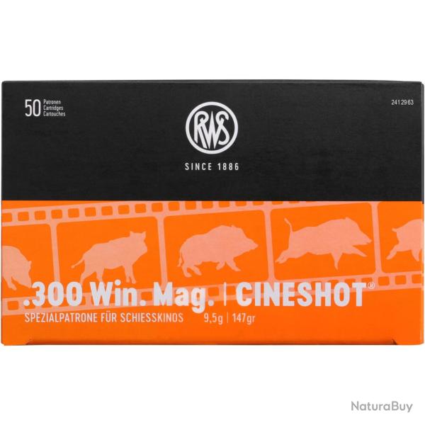Cartouches .300 Win. Mag. Cineshot 9,5g/147grs. (Calibre: .300 Win. Mag.)