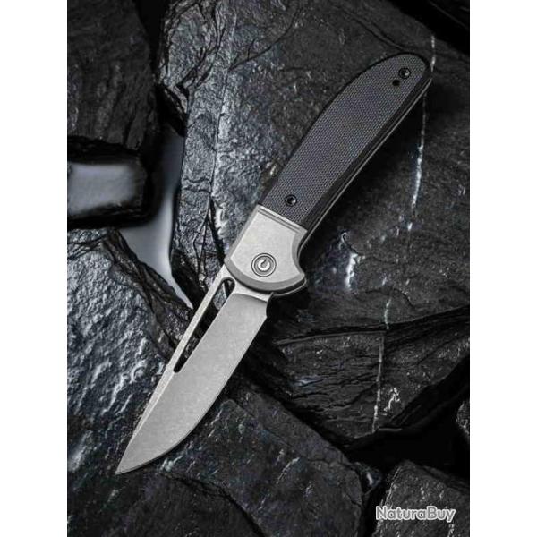 Couteau CIVIVI Trailblazer Black Lame Acier 14C28N Manche G-10 Slip Joint CIVC2018C