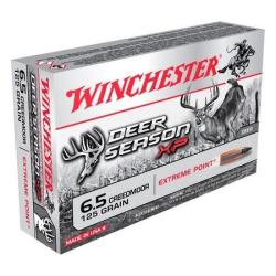 Munitions WINCHESTER calibre 6.5 Creedmoor Extreme Point 125gr - 8.09g x20
