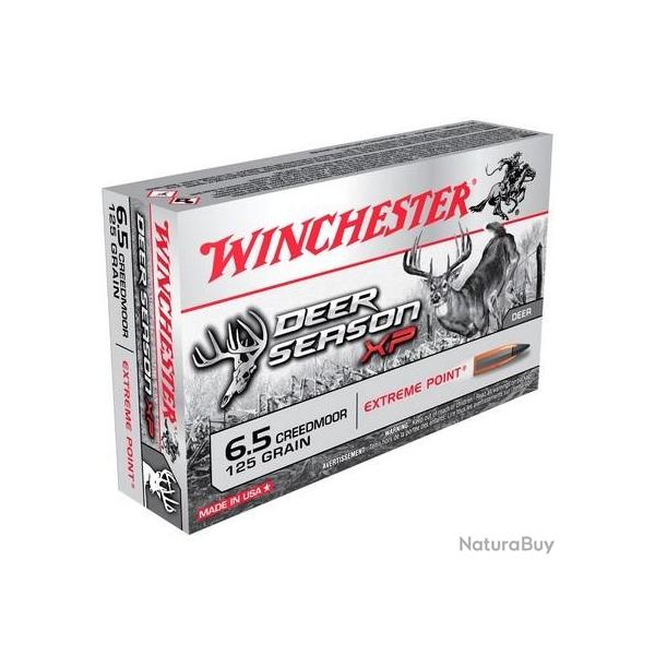 Munitions WINCHESTER calibre 6.5 Creedmoor Extreme Point 125gr - 8.09g x20