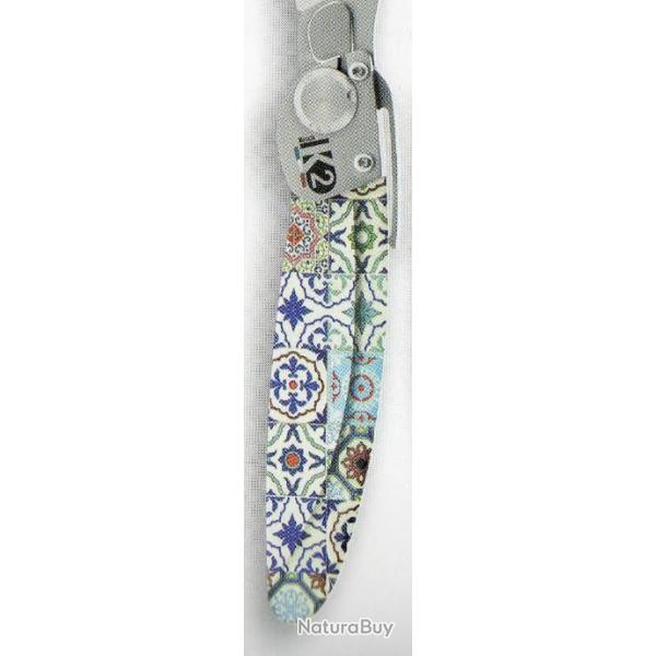 NOUVEAU K2 FAIENCE grav� � TES INITIALES couteau made in france