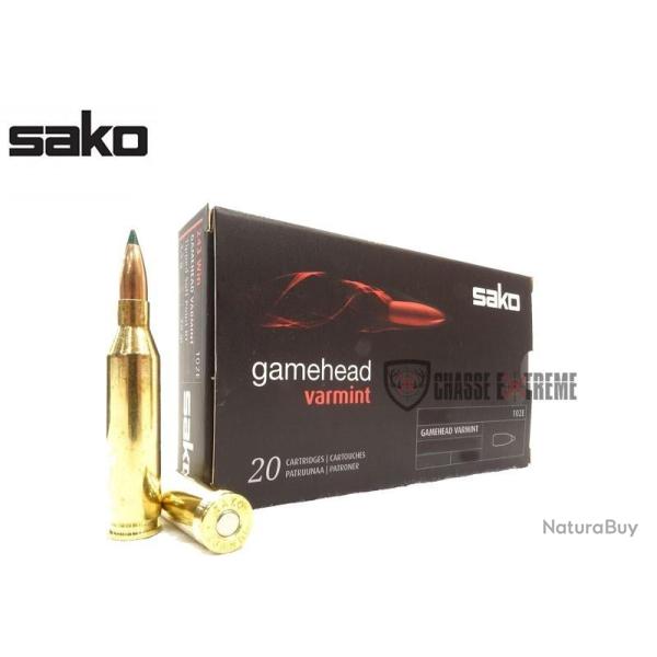 20 Munitions SAKO Gamehead Varmint cal 222 Rem 40Gr