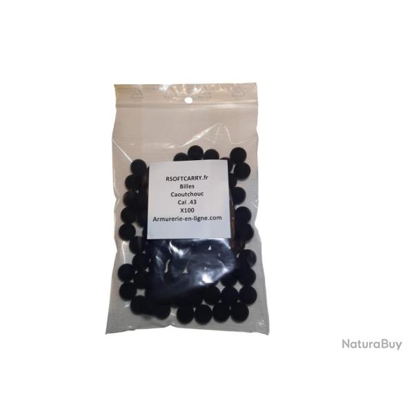 Billes 0.43 CAOUTCHOUC Sachet de 100 billes R