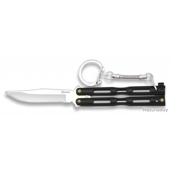 Couteaux porte-cl�s papillon noire zamak  lame 6 cm 02179-N07