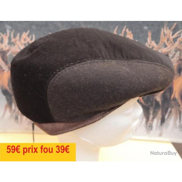 CASQUETTE "MARONE ITALIE"     BOMB�E VELOUR MARRON PATCHWORK  61     BT813-61