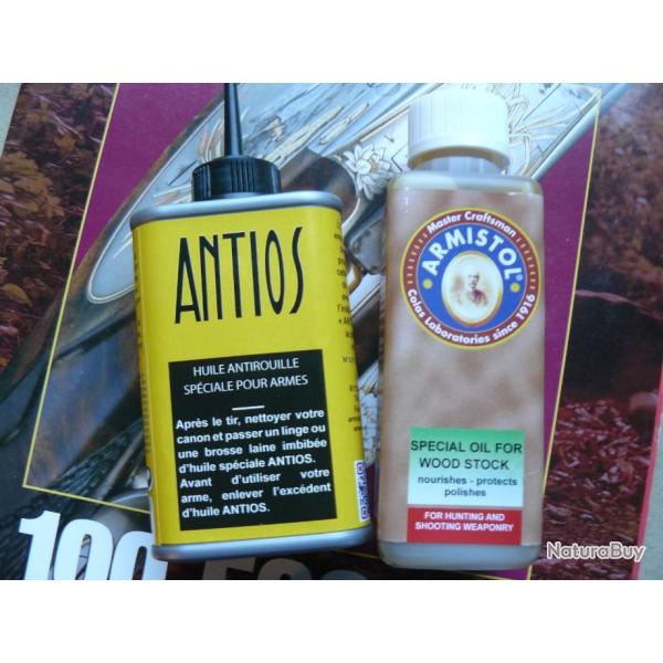 Lot 2  Huiles  entretien armes.