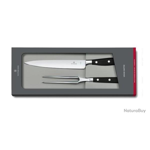 7.7243.2 Jeu de 2 couteaux de cuisine Victorinox Forgs "Grands Matre" forg