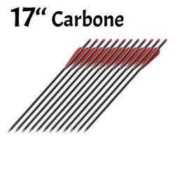 12 traits 17 pouces 9 mm en carbone pour arbal&egrave;te