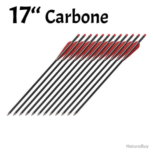 12 traits 17 pouces 9 mm en carbone pour arbal�te