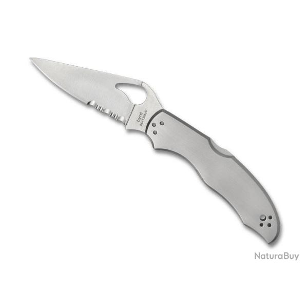 COUTEAU BYRD HARRIER 2 TOUT INOX SEMI-DENTEE