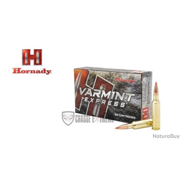 20 Munitions HORNADY Varmint Express 6.5 Creedmoor 95 Gr V-Max