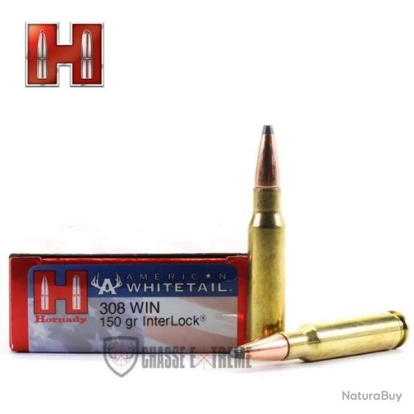 20 Munitions HORNADY Aw 308 Win 150 Gr Interlock Sp