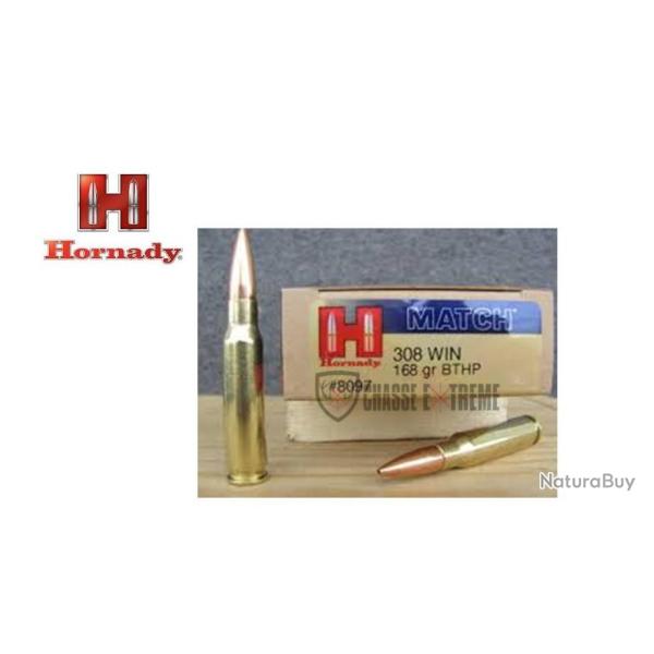 20 Munitions HORNADY 308 Win 168 Gr Bthp Match