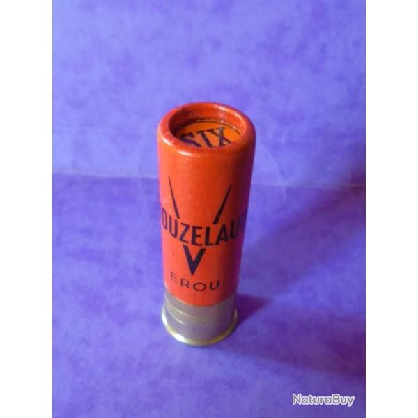 BELLE CARTOUCHE D ARMURERIE  "VOUZELAUD  ORANGE CULOT CISELE" CAL.16 POUR LA COLLECTION