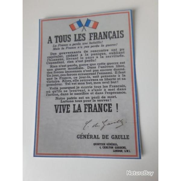 AUTO-COLLANT "APPEL DU 18 JUIN"