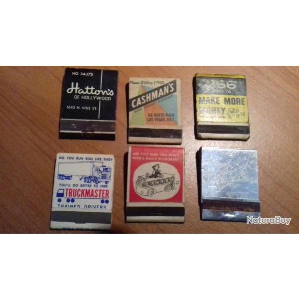 Pochettes d'allumettes US