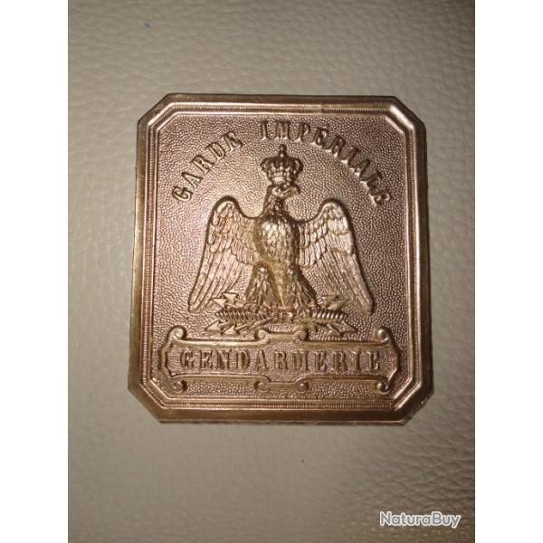 Plaque de Gendarmerie repro en �tain dor�