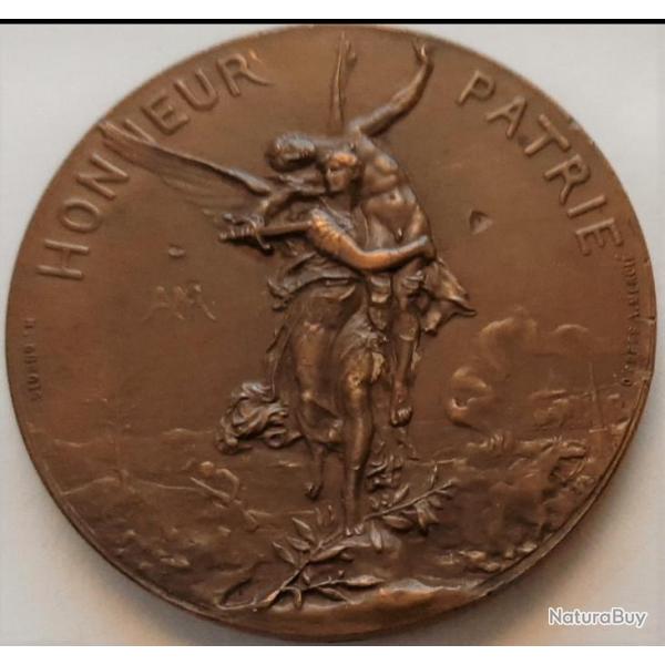 M�daille, Honneur-Patrie, Union des soci�t�s de Tir de France - 1886.