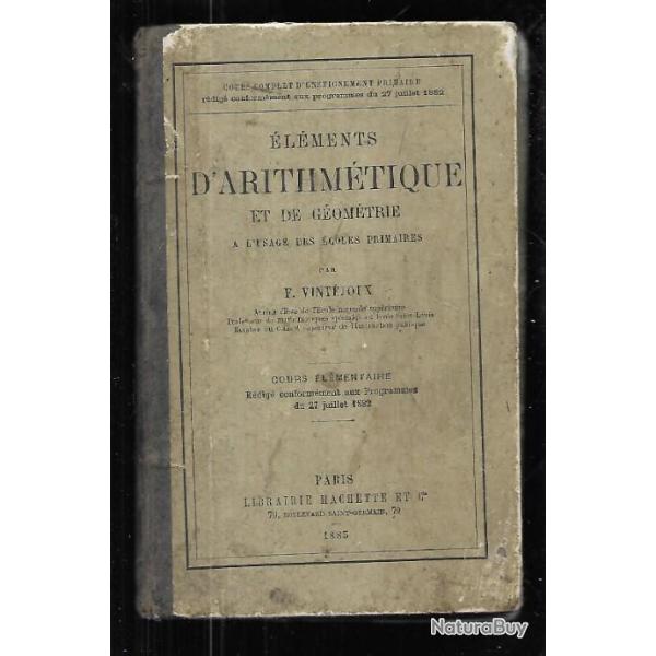 lments d'arithmtique et de gomtrie  l'usage des coles primaires par vintjoux 1883