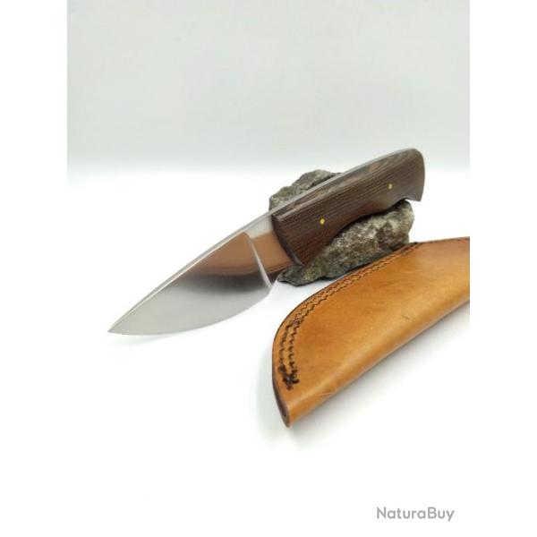 Poignard Chasseur Manche en Bois avec Etui en Cuir PA3399BK07A