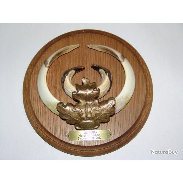 feuille de chne  (grande) 9cm x 8cm couleur bronze